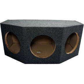 American Sound Connection Car Audio Triple 10" Sealed Subwoofer Rear Angle 3 Sub Box Stereo Enclosure