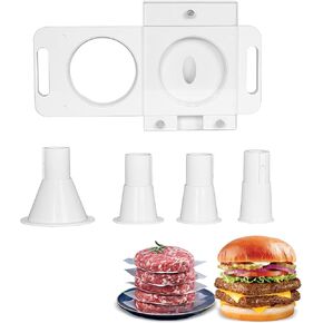 Hakka Hamburger Patty Maker Auto Universal Attachment Fit with Meat Grinder and Sausage Stuffer