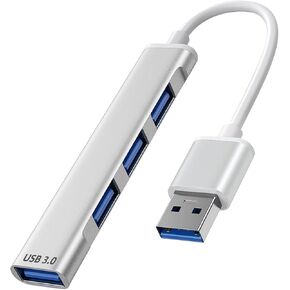 USB 3.0 Hub, 4-Port USB Hub USB Splitter USB Expander for Laptop, Xbox, Flash Drive, HDD, Console, Printer, Camera, Keyborad, Mouse and More