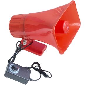 Outdoor Alarm Security Siren with Adjustable Volume, Very Loud 120 Decibels, High Power Warning Voice Horn, Remotely Activate with Wi-Fi Socket (not included), CCTV Camera Video Surveillance Partner