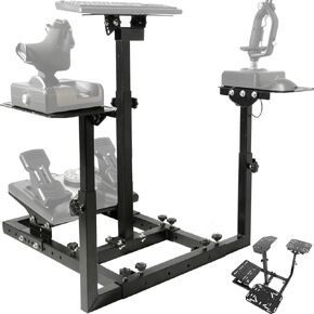 Anman G29 Racing Flight Simulator Stand with Pro 3 Gear Shifter Planels مناسبة لـ Logitech/Thrustmaster/Hotas Warthog G27 G29 G920 TX PXN ، موقف عجلة القيادة المهنية ، لا تشمل العجلات والدواسات
