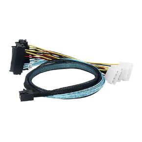 S-AS Cable 12G Array Card SFF-8643 to 4 S-AS 8482 Server Hard Disk Data Cable 4P(0.5M)