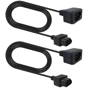 BSDLIET Classic 7 Pin Controller Extension Cable, 2-Pack 1.8M/6FT Replacement Controller Extension Cable for Nintendo Entertainment System NES 1985