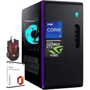 Alienware 2024 Aurora R16 Gaming Desktop, Intel i9-13900F, GeForce RTX 4060, 64GB DDR5 RAM, 2TB SSD, 2TB HDD, Wi-Fi 6E, Windows 11 Pro, with Microsoft Office Lifetime License & Gaming Mouse