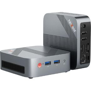 Mini PC W-11, Mini-PC with Intel CPU N150(up to 3.6GHz), 16 GB DDR4 RAM 512 GB M.2 SSD Micro Gaming PC, 4K Dual Display, HDMI 2.0/DP, USB 3.0/WiFi 5/BT 5, Fit Office Home School