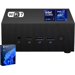 ASUS ExpertCenter PN65 AI-Optimized Business Mini Desktop, 16-Core Intel Ultra 7 155H, 64GB DDR5 RAM, 2TB SSD, Support 3-Display 4K, HDMI, Type-C, RJ-45, Wi-Fi 7, Windows 11 Pro, Black