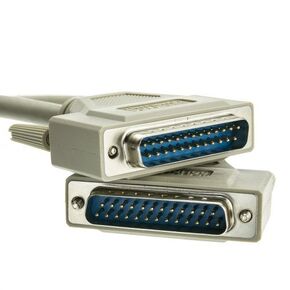 Bidirectional Printer Cable, DB25 Male, 18 Twisted Pairs, A/A Type, 6 Feet