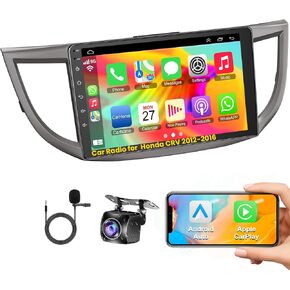 Android 13 4G+64G CAR Radio Stereo for Honda CRV 2012 2013 2014 2015 2015 ، 9 بوصة شاشة لمس IPS مع Carplay & Android Auto ، دعم Bluetooth/Voice Control/GPS/Camera-Up/SWC/FM