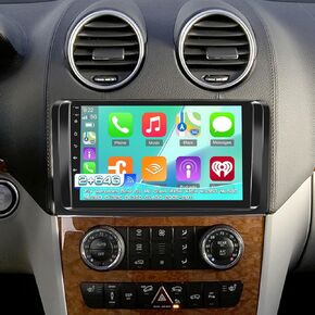 [2G+64G] Radio for Mercedes Benz W164 X164 ML350 ML500 ML280 GL320 GL350 GL450 2005-2011 GL ML Class, Android 9 inch Touch Screen Car Stereo, Carplay/Android Auto/EQ Audio/1080P/SWC/Bluetooth