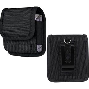 for Motorola RAZR and Samsung Z Flip Case, with Belt Loop 360° rotatable, Magnetic Closure Leathers Case for Moto Razr/Plus/Ultra 2025 2024 2023, for Samsung Galaxy Z Flip 7/6/5/4/3 (Leathers-360°)