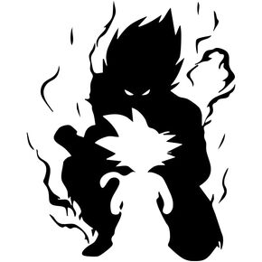 Kid Dad Shadow Figure Anime Black Vinyl Decal Sticker Art Decor for Room, Car, Laptop, Computer, Desk