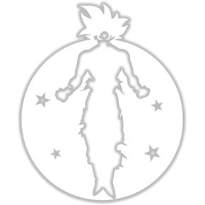 DBZ: Super Saiyan Warrior Shadow Vinyl Decal Car Laptop Wall Decoration Sticker 8.2" in x 10" in (White)