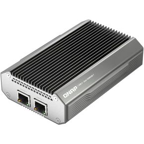 QNAP QNA-UC10G2T USB 4 Type-C إلى محول شبكة Dual-Port 10GBase-T RJ45 ، متوافق مع منافذ USB 4 و Thunderbolt 3/4