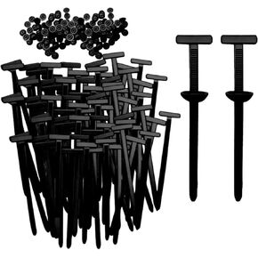 100Pcs Nylon Universal Cable Tie Buckle,Heavy Duty Self-Locking Nylon Zip Ties Holder,UV Resistant Black Zipties, Multipurpose Plastic Cable Ties Tool for Car Daily Repair