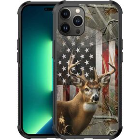 متوافق مع Case iPhone 13 Pro ، حالة علم الغزلان Camo لـ iPhone 13 Pro Design for Men Boys Girl [anti-scratch] in Kuwait