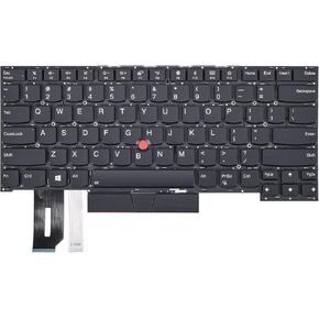 Replacement Keyboard for ThinkPad T480S T490 T495 E480 E490 E495 L380 L390 L480 L490 Series Laptop with Backlit US Layout