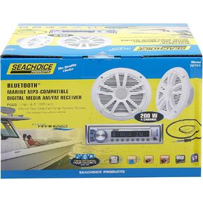 Seachoice Stereo/Radio, AM/FM/WMA/Bluetooth/USB, 2 Speakers