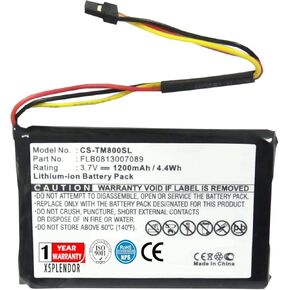 XPS Replacement Battery for Tomtom One XL Traffic One XL PN FLB0813007089 AHA11111009 VFAS