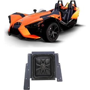 SSV Works 10" Subwoofer Enclosure Behind Driver or Passenger Seat Compatible with Polaris Slingshot Bundle with Kicker L7S104 10" 1200 Watt Solobaric L7S Car Subwoofer Solo-Baric 44L7S10-4