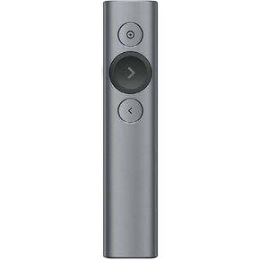 (Discontinued) Logitech Spotlight Presentation Remote - Advanced Digital Highlighting with Bluetooth, Universal Compatibility, 30M Range and Quick Charging – Slate
