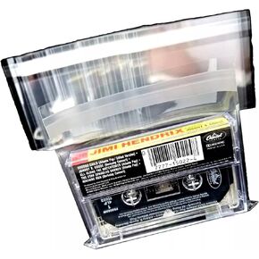 Sleevie Wonder Cassette Tape Outer Sleeves (50) Resealable Plastic (+1 Free Dj Sticker), clear