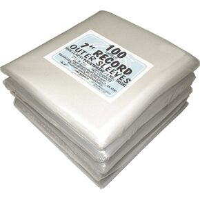 (500) 7" Record Outer Sleeves - Polyethylene - Slightly Oversized - Loose Fit - 7 1/2" x 7 1/2"