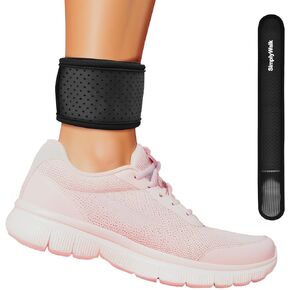 Ankle Band for Fitbits & Smartwatches, Softwear Ankle Band (Device not Included) (Black)(Medium)