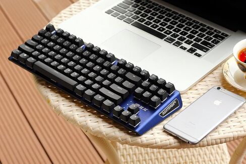 MXX Mechanical Gaming Keyboard - 87 Keys,White Backlit, Red Switches, Blue Aluminum Cover, N-Key Rollover in Saudi Arabia