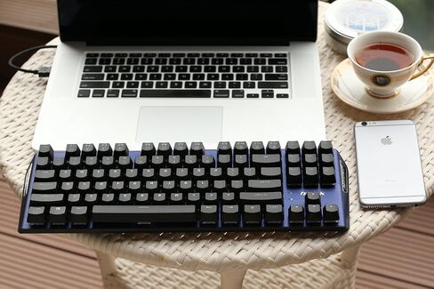 MXX Mechanical Gaming Keyboard - 87 Keys,White Backlit, Red Switches, Blue Aluminum Cover, N-Key Rollover in Saudi Arabia