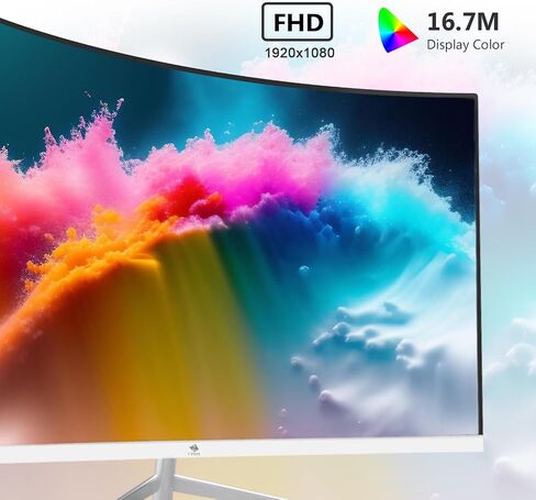 Z-Edge 27-inch Curved Gaming Monitor, Full HD 1080P 1920x1080 LED Backlight Monitor, with 75Hz Refresh Rate and Eye-Care Technology, 178° Wide View Angle, Built-in Speakers, VGA+HDMI in Saudi Arabia