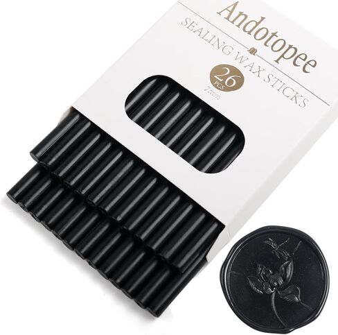 Pale Peach Wax Seal Sticks 26pcs, Andotopee Glue Gun Wax Seal Sticks for Wax Seal Stamp, Premium Sealing Wax for Envelope Letter Seal Wedding Invation Craft Adhesive, Great Gift Ideas (Mini Size) in Saudi Arabia