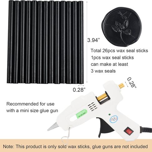 Pale Peach Wax Seal Sticks 26pcs, Andotopee Glue Gun Wax Seal Sticks for Wax Seal Stamp, Premium Sealing Wax for Envelope Letter Seal Wedding Invation Craft Adhesive, Great Gift Ideas (Mini Size) in Saudi Arabia