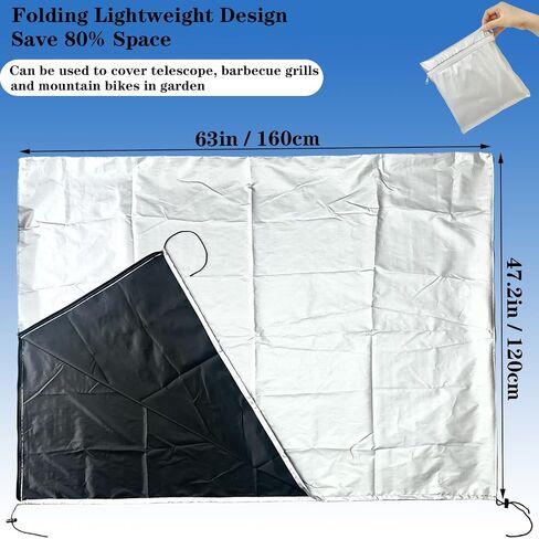 Telescope Cover Waterproof Outdoor, Telescope Dust Cover with Double Zipper Adjustable Drawstring Astronomical Accessories for Indoor Use, 100x75CM/39x29Inch in Saudi Arabia