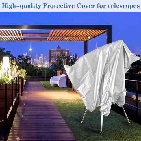 Telescope Cover Waterproof Outdoor, Telescope Dust Cover with Double Zipper Adjustable Drawstring Astronomical Accessories for Indoor Use, 100x75CM/39x29Inch in Saudi Arabia