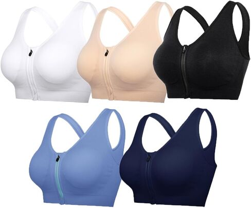 YEYELE Medium Support and Removable Pad Tank Top Racerback Sports Bras for Women Black/Apricot in Saudi Arabia