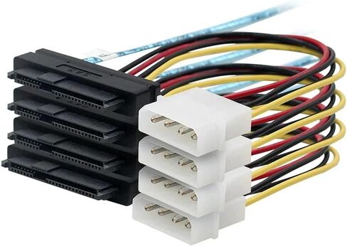 S-AS Cable 12G Array Card SFF-8643 to 4 S-AS 8482 Server Hard Disk Data Cable 4P(0.5M) in Saudi Arabia