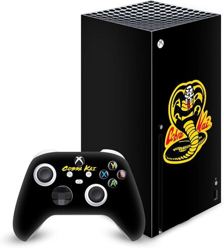 Head Case Designs Officially Licensed Cobra Kai Classic Logo Iconic Vinyl Sticker Gaming Skin Decal Cover Compatible With Xbox Series X Console and Controller Bundle in Saudi Arabia