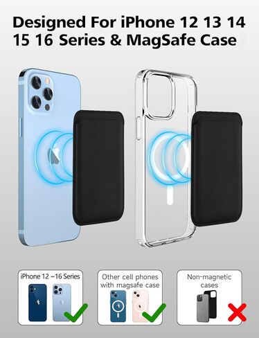 حامل محفظة بطاقات مغناطيسي مع MagSafe لهاتف iPhone 14 Pro Max/14 Plus/14 Pro/14، لهاتف iPhone 13 Pro Max/13 Pro/13/13 Mini، لهاتف iPhone 12/12 Pro/12 Max/12 Mini، باللون الذهبي البني in Kuwait