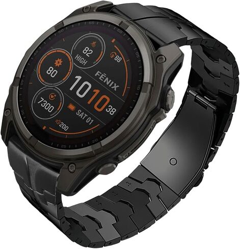 22mm Mecha Steel Bands Compatible for Garmin Fenix 8 47mm/7/6/5 Band,Quick Fit Rugged Utra Metal Strap with Folding Clasp for Fenix 5 Plus/Epix Gen 2/Forerunner 965/Epix Pro 47mm/45mm Instinct 3/2 Men in Saudi Arabia