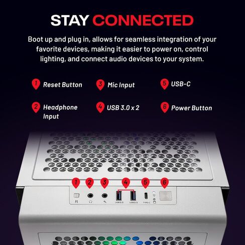 Skytech Gaming Omega 2 Desktop PC ، Intel I5 14400F 2.5 GHz (4.7GHz Turbo) ، NVIDIA RTX 5060 TI 16GB ، 1TB Gen4 NVME SSD ، 16GB DDR5 RAM 5200 ، 650W GOLD ، WI-FI ، WIN 11 in Saudi Arabia
