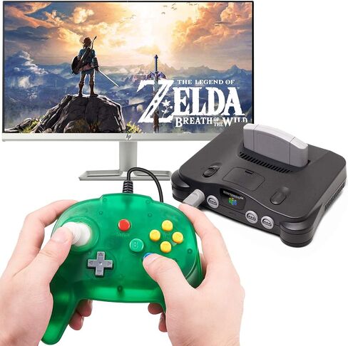 Miadore 2 Pack Mini N64 Controller ، Classic N64 Game Pad joystick for N64 System Video Game Console (Black) in Kuwait