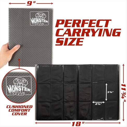 Monster Binder - 9 Pocket Trading Card Album - Matte Sky Blue (Anti-theft Pockets Hold 360+ Yugioh, Pokemon, Magic the Gathering Cards) in Kuwait