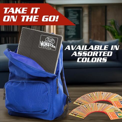 Monster Binder - 9 Pocket Trading Card Album - Matte Sky Blue (Anti-theft Pockets Hold 360+ Yugioh, Pokemon, Magic the Gathering Cards) in Kuwait