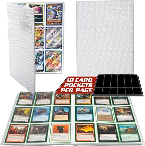 Monster Binder - 9 Pocket Trading Card Album - Matte Sky Blue (Anti-theft Pockets Hold 360+ Yugioh, Pokemon, Magic the Gathering Cards) in Kuwait