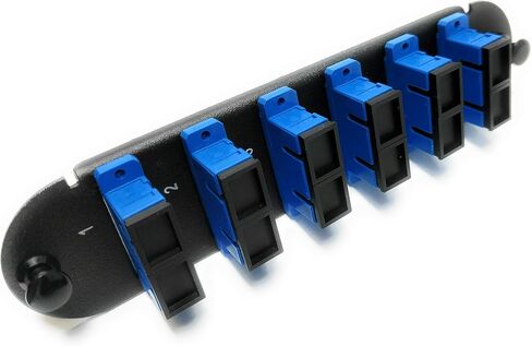 RITEAV - CCH LC/LC (6 Port Quad W/24 Fiber Connectors) لوحة تصحيح محول (غير LGX) Blue/Black (9/125) لـ OS2 Singlemode الأصفر in Saudi Arabia