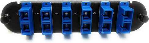 RITEAV - CCH LC/LC (6 Port Quad W/24 Fiber Connectors) لوحة تصحيح محول (غير LGX) Blue/Black (9/125) لـ OS2 Singlemode الأصفر in Saudi Arabia