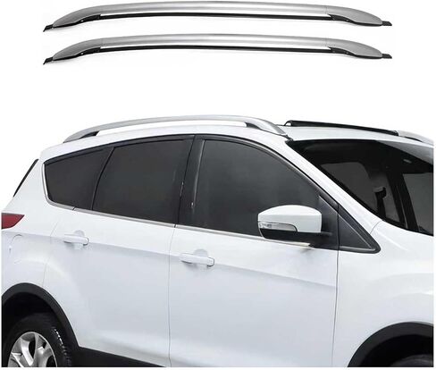 OMAC سياج جانبي لرف السقف لسيارة Ford Escape 2013-2019 ألومنيوم رمادي 2 قطعة in Kuwait