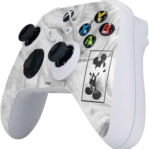 Skinit Decal Gaming Skin Compatible with Xbox Series S Controller - Officially Licensed Disney Mickey Mouse Shape on Marble Design in Kuwait