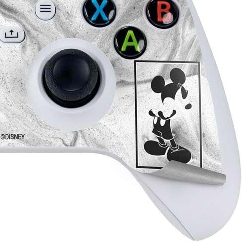 Skinit Decal Gaming Skin Compatible with Xbox Series S Controller - Officially Licensed Disney Mickey Mouse Shape on Marble Design in Kuwait
