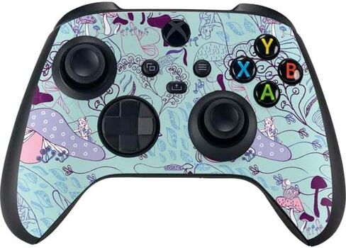 Skinit Decal Gaming Skin Compatible with Xbox Series X Controller - Officially Licensed Disney Alice in Wonderland (Animated) Mushrooms Print Pattern Design in Kuwait